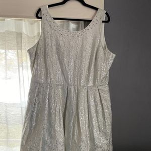 Plus Size Modcloth silver party dress